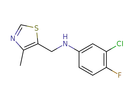 3-Chloro-4-fluoro-N-((4-methylthiazol-5-yl)methyl)aniline