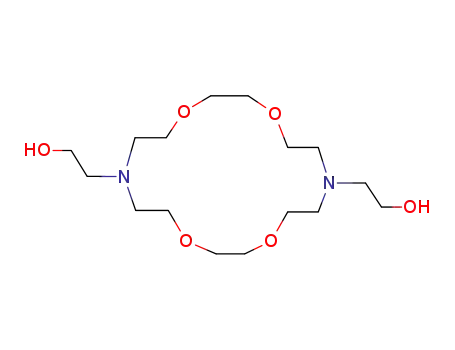 Molecular Structure of 69930-74-1 (1,4,10,13-Tetraoxa-7,16-diazacyclooctadecane-7,16-diethanol)