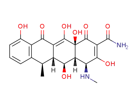 Molecular Structure of 86271-83-2 ((2Z,4S,4aR,5S,5aR,6R,12aS)-2-[amino(hydroxy)methylidene]-5,10,11,12a-tetrahydroxy-6-methyl-4-(methylamino)-4a,5a,6,12a-tetrahydrotetracene-1,3,12(2H,4H,5H)-trione)