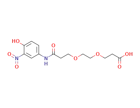 Molecular Structure of 638177-58-9 (3-{2-[2-(4-hydroxy-3-nitrophenylcarbamoyl)ethoxy]ethoxy}propionic acid)