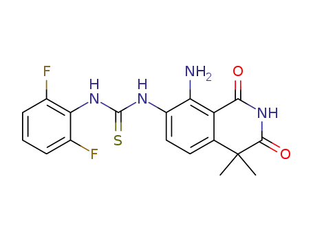 1-(8-amino-4,4-dimethyl-1,3-dioxo-1,2,3,4-tetrahydro-isoquinolin-7-yl)-3-(2,6-difluoro-phenyl)-thiourea