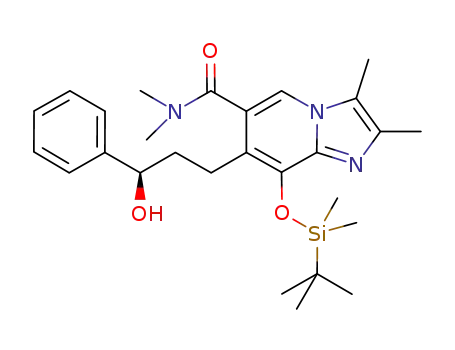 (3R)-8-(tert-butyl-dimethylsilanyloxy)-7-(3-hydroxy-3-phenyl-propyl)-2,3-dimethyl-imidazo[1,2-a]pyridine-6-carboxylic acid dimethylamide