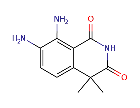 Molecular Structure of 99911-03-2 (1,3(2H,4H)-Isoquinolinedione, 7,8-diamino-4,4-dimethyl-)