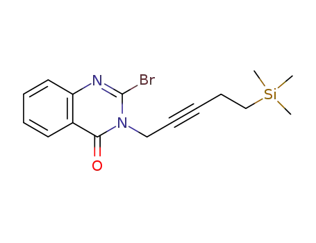 Molecular Structure of 872998-65-7 (4(3H)-Quinazolinone, 2-bromo-3-[5-(trimethylsilyl)-2-pentynyl]-)