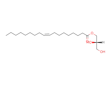 Molecular Structure of 925-14-4 (9-Octadecenenoic acid (Z)-, 2,3-dihydroxypropyl ester)