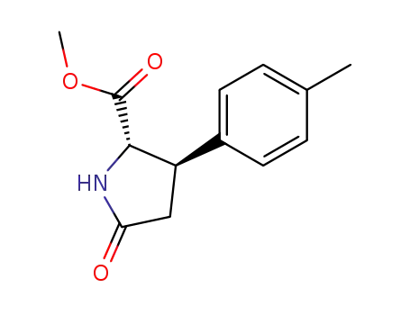 Proline, 3-(4-methylphenyl)-5-oxo-, methyl ester, trans-