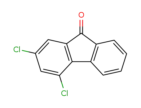 Molecular Structure of 1803-25-4 (2,4-DICHLORO-9-FLUORENONE)