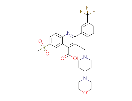 6-(methylsulfonyl)-3-{[4-(4-morpholinyl)-1-piperidinyl]methyl}-2-[3-(trifluoromethyl)phenyl]-4-quinolinecarboxylic acid