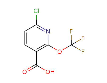 Molecular Structure of 1221171-91-0 (6-chloro-2-(trifluoroMethoxy)nicotinic acid)