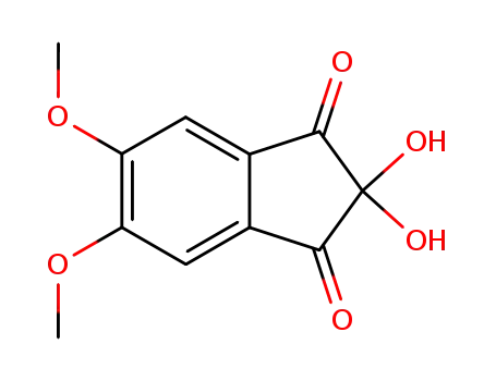 Molecular Structure of 33742-74-4 (2,2-dihydroxy-5,6-dimethoxy-1H-indene-1,3(2H)-dione)