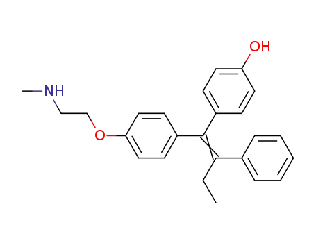 Molecular Structure of 110025-28-0 (N-Desmethyl-4-hydroxy Tamoxifen (approx. 1:1 E/Z Mixture))