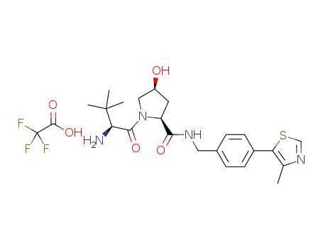 (2S,4S)-1-((S)-2-amino-3,3-dimethylbutanoyl)-4-hydroxy-N-(4-(4-methylthiazol-5-yl)benzyl)pyrrolidine-2-carboxamide 2,2,2-trifluoroacetate