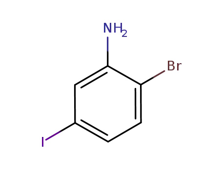 Molecular Structure of 111721-74-5 (BenzenaMine, 2-broMo-5-iodo-)