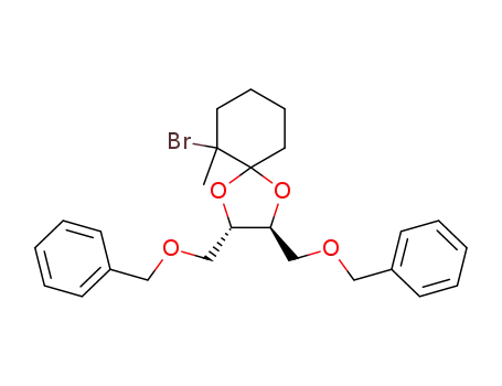 (2S,3S)-2,3-Bis-benzyloxymethyl-6-bromo-6-methyl-1,4-dioxa-spiro[4.5]decane