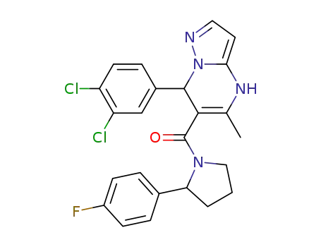 1-[[7-(3,4-Dichloro-phenyl)-4,7-dihydro-5-methylpyrazolo[1,5-a]pyrimidin-6-yl]carbonyl]-2-(4-fluoro-phenyl)pyrrolidine