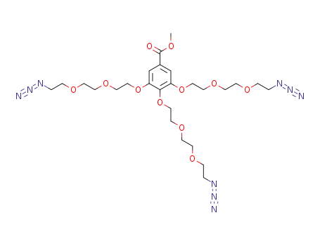 Molecular Structure of 202803-47-2 (methyl 3,4,5-tris(2-(2-(2-azidoethoxy) ethoxy) ethoxy) benzoate)