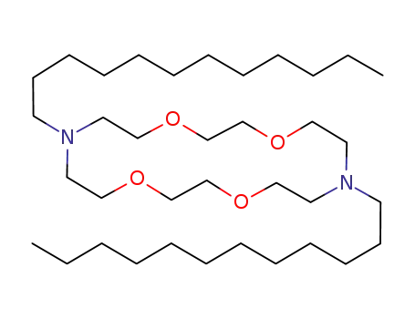 Molecular Structure of 100330-77-6 (1,4,10,13-Tetraoxa-7,16-diazacyclooctadecane, 7,16-didodecyl-)