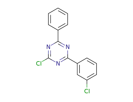 Molecular Structure of 2125473-29-0 (2-Chloro-4-(3-chloro-phenyl)-6-phenyl-[1,3,5]triazine)