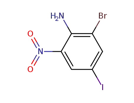 Molecular Structure of 873980-29-1 (2-broMo-4-iodo-6-nitro-aniline)