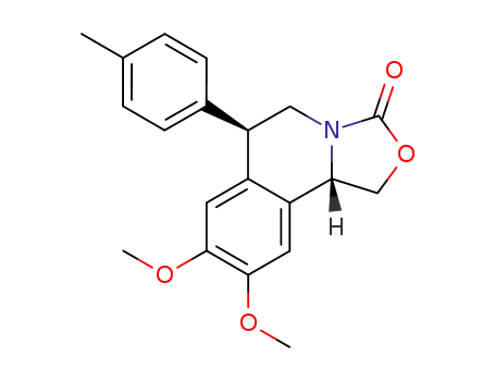 3H-Oxazolo[4,3-a]isoquinolin-3-one,
1,5,6,10b-tetrahydro-8,9-dimethoxy-6-(4-methylphenyl)-, cis-