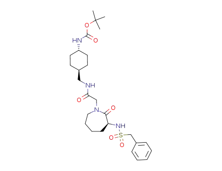 (4-{[2-(2-oxo-3-phenylmethanesulfonylamino-azepan-1-yl)-acetylamino]-methyl}-cyclohexyl)-carbamic acid <i>tert</i>-butyl ester