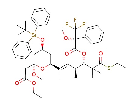 (R)-3,3,3-Trifluoro-2-methoxy-2-phenyl-propionic acid (E)-(1S,2S)-4-[(2S,4S,6R)-4-(tert-butyl-diphenyl-silanyloxy)-6-ethoxycarbonylmethyl-6-methoxy-tetrahydro-pyran-2-yl]-1-(1-ethylsulfanylcarbonyl-1-methyl-ethyl)-2-methyl-pent-3-enyl ester