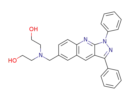 Ethanol,
2,2'-[[(1,3-diphenyl-1H-pyrazolo[3,4-b]quinolin-6-yl)methyl]imino]bis-