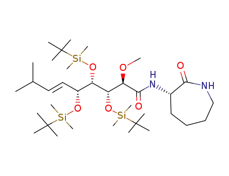 (E)-(2R,3S,4S,5R)-3,4,5-Tris-(tert-butyl-dimethyl-silanyloxy)-2-methoxy-8-methyl-non-6-enoic acid ((S)-2-oxo-azepan-3-yl)-amide