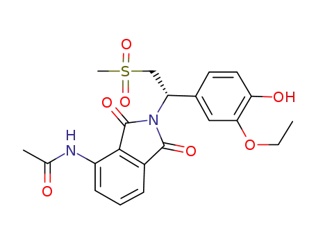 (S)-N-(2-(1-(3-ethoxy-4-hydroxyphenyl)-2-(methylsulfonyl)ethyl)-1,3-dioxoisoindolin-4-yl)acetamide