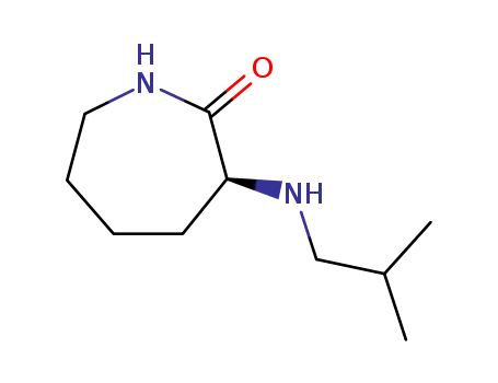 Molecular Structure of 359782-00-6 ((3S)-Hexahydro-3-[(2-methylpropyl)amino]-2H-azepin-2-one)