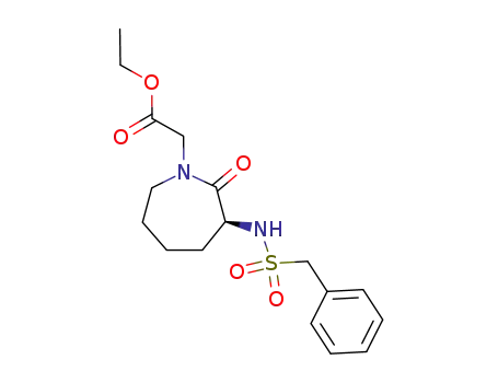 ((S)-2-Oxo-3-phenylmethanesulfonylamino-azepan-1-yl)-acetic acid ethyl ester