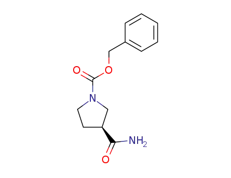 Molecular Structure of 573704-57-1 ((S)-1-Cbz-3-pyrrolidinecarboxaMide)