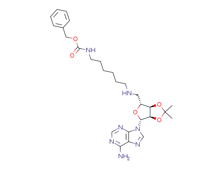 5'-<<6-<<(phenylmethoxy)carbonyl>amino>-1-hexyl>amino>-5'-deoxy-2',3'-O-isopropylideneadenosine