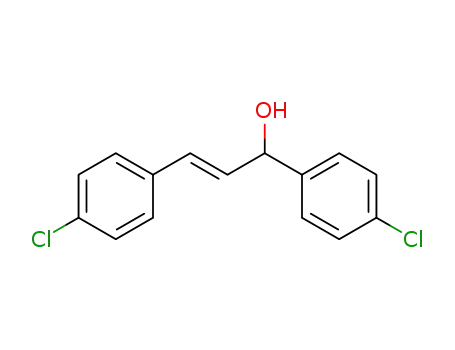 Molecular Structure of 166823-93-4 (Benzenemethanol, 4-chloro-a-[(1E)-2-(4-chlorophenyl)ethenyl]-)