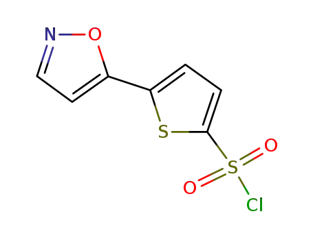 Molecular Structure of 551930-53-1 (5-(5-ISOXAZYL)THIOPHENE-2-SULFONYL CHLORIDE)