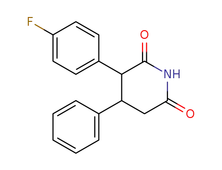 Molecular Structure of 77418-77-0 (2,6-Piperidinedione, 3-(4-fluorophenyl)-4-phenyl-)