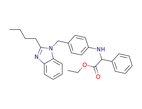 Molecular Structure of 150478-89-0 (2-n-Butyl-1-[4-[(α-ethoxycarbonyl)benzylamino]-benzyl]benzimidazole)
