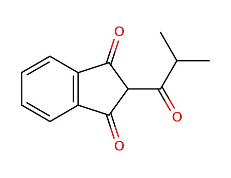 Molecular Structure of 5426-11-9 (2-(2-methylpropanoyl)-1H-indene-1,3(2H)-dione)