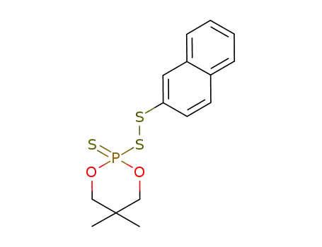 Molecular Structure of 1068439-09-7 (2-[(5,5-dimethyl-2-thioxo-1,3,2-dioxaphosphorinan-2-yl)disulfanyl]naphthalene)