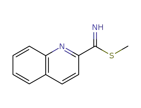 Molecular Structure of 88362-70-3 (2-Quinolinecarboximidothioic acid, methyl ester)