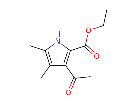 Molecular Structure of 2386-32-5 (1H-Pyrrole-2-carboxylic acid, 3-acetyl-4,5-dimethyl-, ethyl ester)