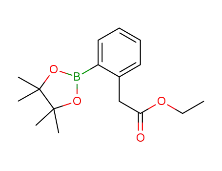 Molecular Structure of 1228690-72-9 ((2-ETHOXYCARBONYLMETHYLPHENYL)BORONIC ACID, PINACOL ESTER)