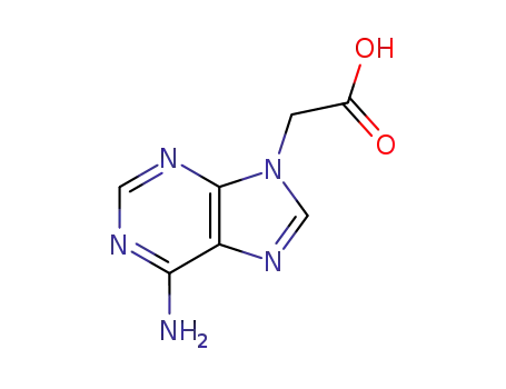 Molecular Structure of 20128-29-4 (6-AMino-9H-purine-9-acetic Acid)