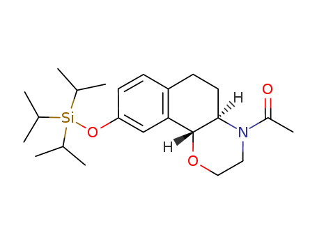 (+)-N-Acetyl 3,4,4a,5,6,10b-Hexahydro-2H-naphtho[1,2-b][1,4]oxazine-9-ol Triisopropylsilyl Ether