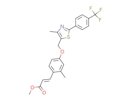 (E)-3-{2-Methyl-4-[4-methyl-2-(4-trifluoromethyl-phenyl)-thiazol-5-ylmethoxy]-phenyl}-acrylic acid methyl ester