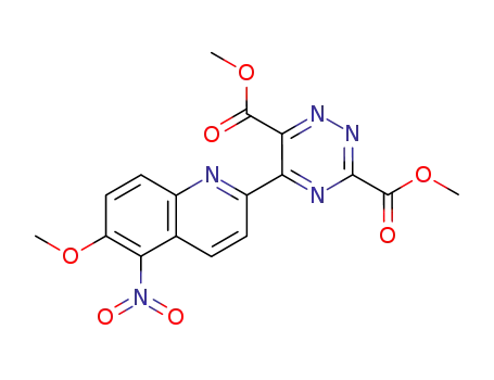 1,2,4-Triazine-3,6-dicarboxylic acid, 5-(6-methoxy-5-nitro-2-quinolinyl)-,
dimethyl ester