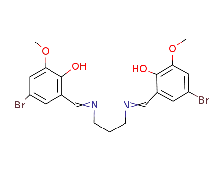 Molecular Structure of 263350-93-2 (Phenol,
2,2'-[1,3-propanediylbis(nitrilomethylidyne)]bis[4-bromo-6-methoxy-)