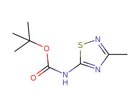 Molecular Structure of 78092-93-0 (Carbamic  acid,  (3-methyl-1,2,4-thiadiazol-5-yl)-,  1,1-dimethylethyl  ester  (9CI))