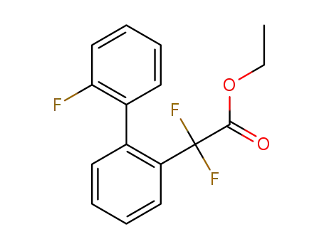 Molecular Structure of 1226857-74-4 (ethyl (2'-fluorobiphenyl-2-yl)difluoroacetate)