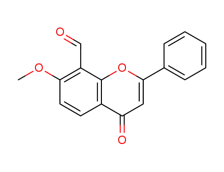 4H-1-Benzopyran-8-carboxaldehyde, 7-methoxy-4-oxo-2-phenyl-